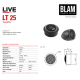 BLAM Car Speakers BLAM LIVE BL-L200-P POWER 200mm (8") 200W High-Performance 2-Way Component Speaker System