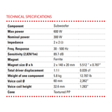 BLAM Car Subwoofers BLAM LIVE BL-LSP25 600w 10 Inch (250mm) Car Subwoofer (2x 2ohm)