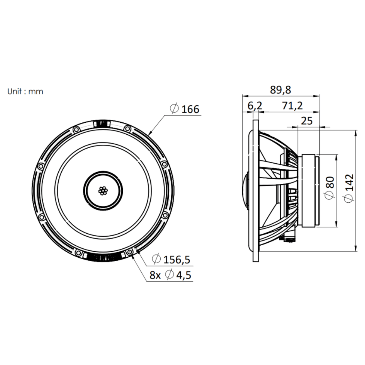 BLAM Car Speakers BLAM LIVE L165C - ACOUSTIC BL-L165-C 6.5" 140W High-Fidelity 2-Way Coaxial Speaker System
