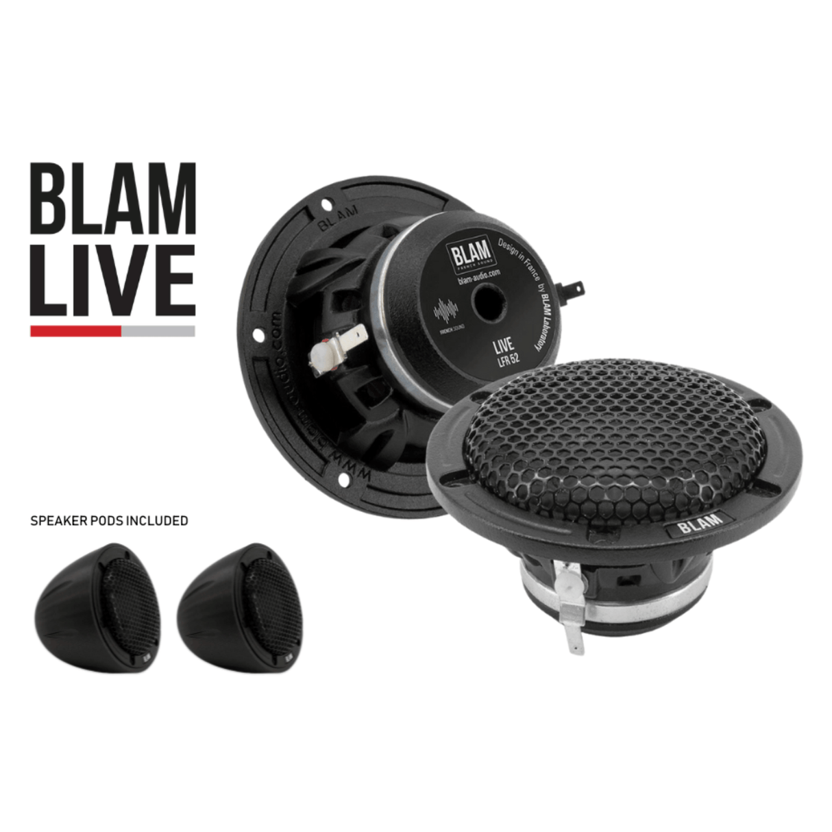 BLAM Car Subwoofers BLAM Live LFR52 50mm (2 inch) High resolution 50w full-range car audio speakers (PAIR)