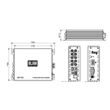 BLAM 4 Channel Amp BLAM Power DSP 4.120 4-Channel Car Audio Amplifier with Integrated DSP & Bluetooth Control (DSP4120)