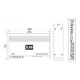 BLAM 6 Channel Amp BLAM Power DSP 6.120 6-Channel Car Audio Amplifier with Integrated DSP & Bluetooth Control