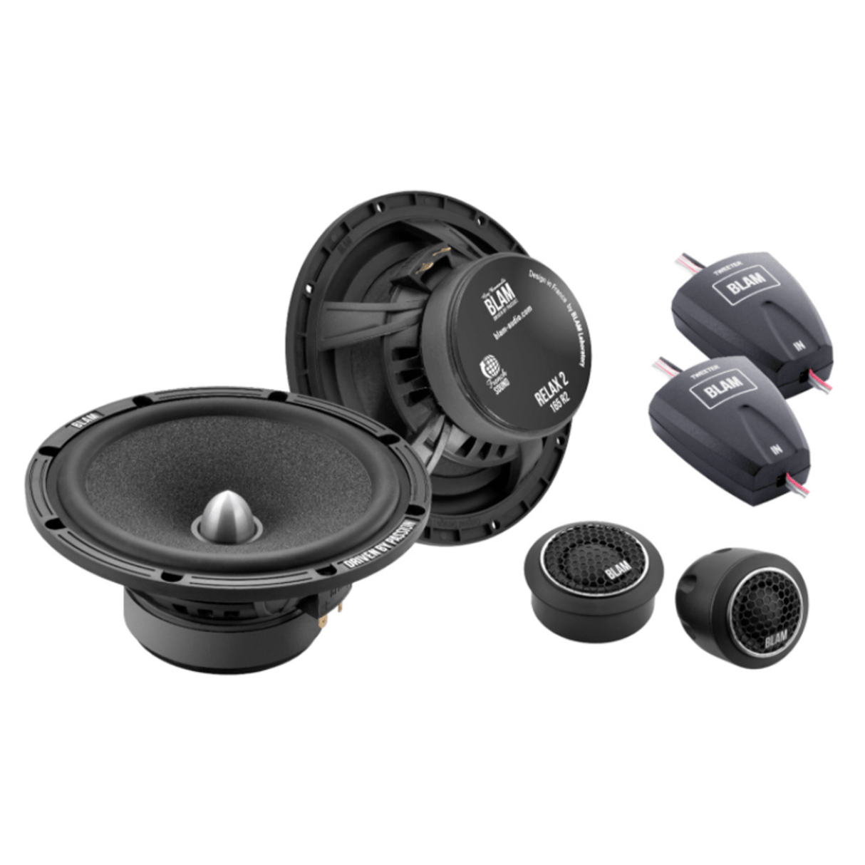 BLAM BLAM RELAX 165mm (6.5-Inch) Speaker Upgrade Kit for GM (Chevrolet, Holden, Vauxhall) - SFK-GM1-RS165