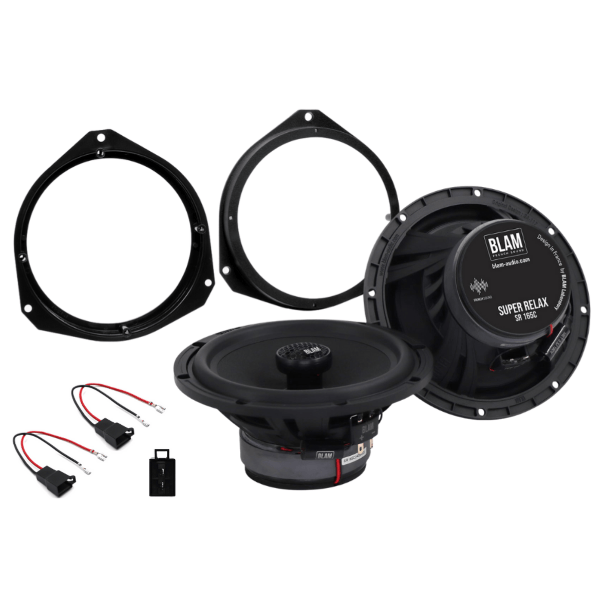BLAM Car Specific Upgrades BLAM RELAX 165RC Front Door Speaker Upgrade Kit for Abarth/Fiat 500 (2008-2016) - SFK-FIA1-RC165