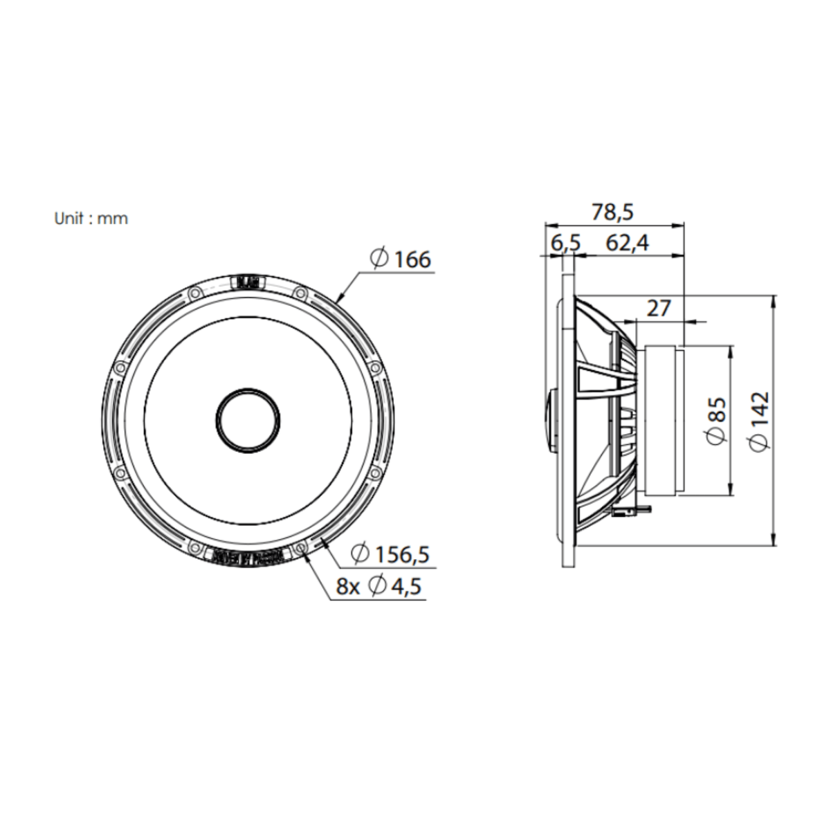 BLAM BLAM RELAX 165RC Front/Rear Door Coaxial Speaker Upgrade Kit for Ford Edge (2015-2019) - SFK-FOR2-RC165