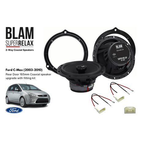 BLAM Car Specific Upgrades BLAM RELAX 165RC Rear Door Coaxial Speaker Upgrade Kit for Ford C-Max (2003-2010) - SFK-FOR4-RC165