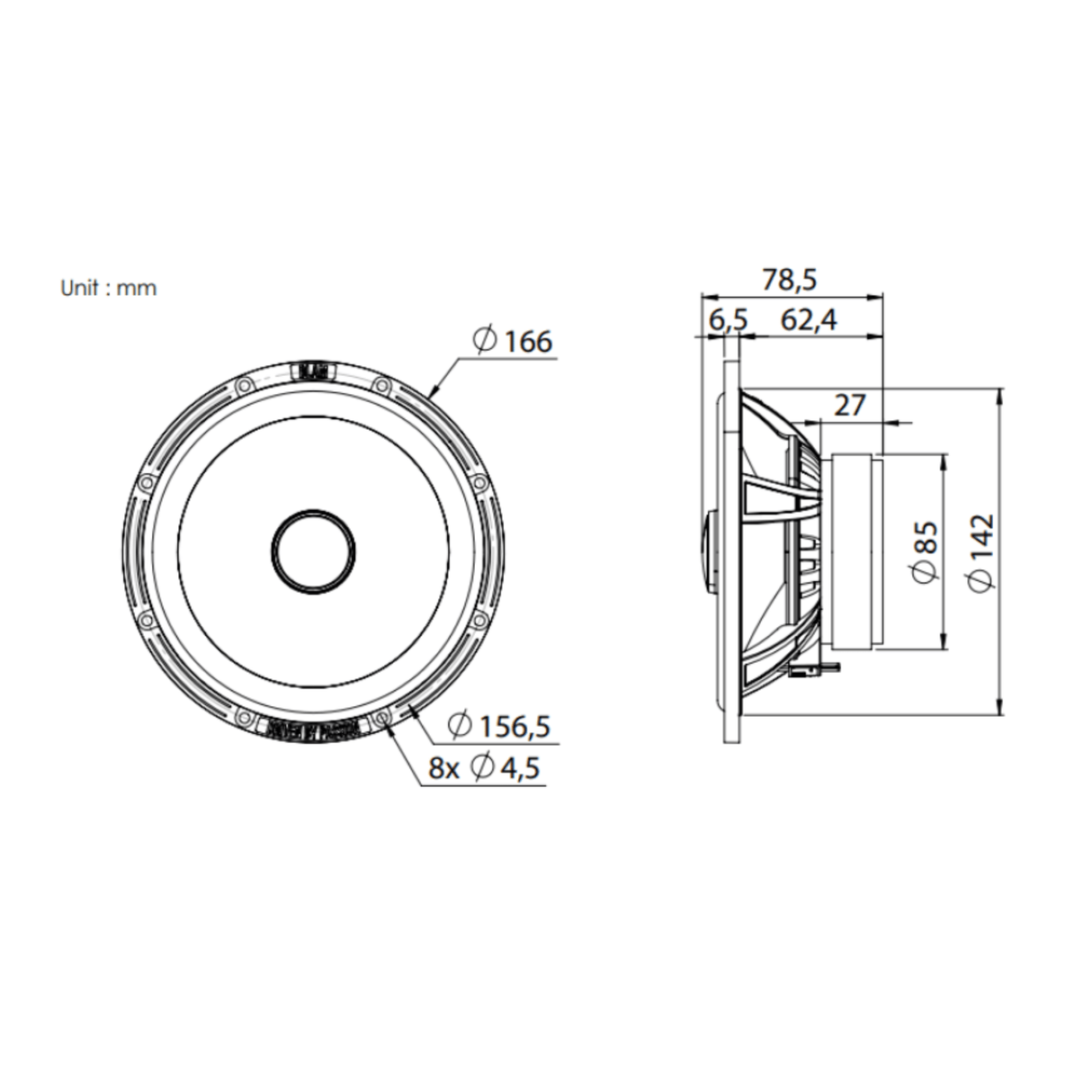 BLAM BLAM RELAX 165RC Rear Door Coaxial Speaker Upgrade Kit for Ford C-Max (2003-2010) - SFK-FOR4-RC165