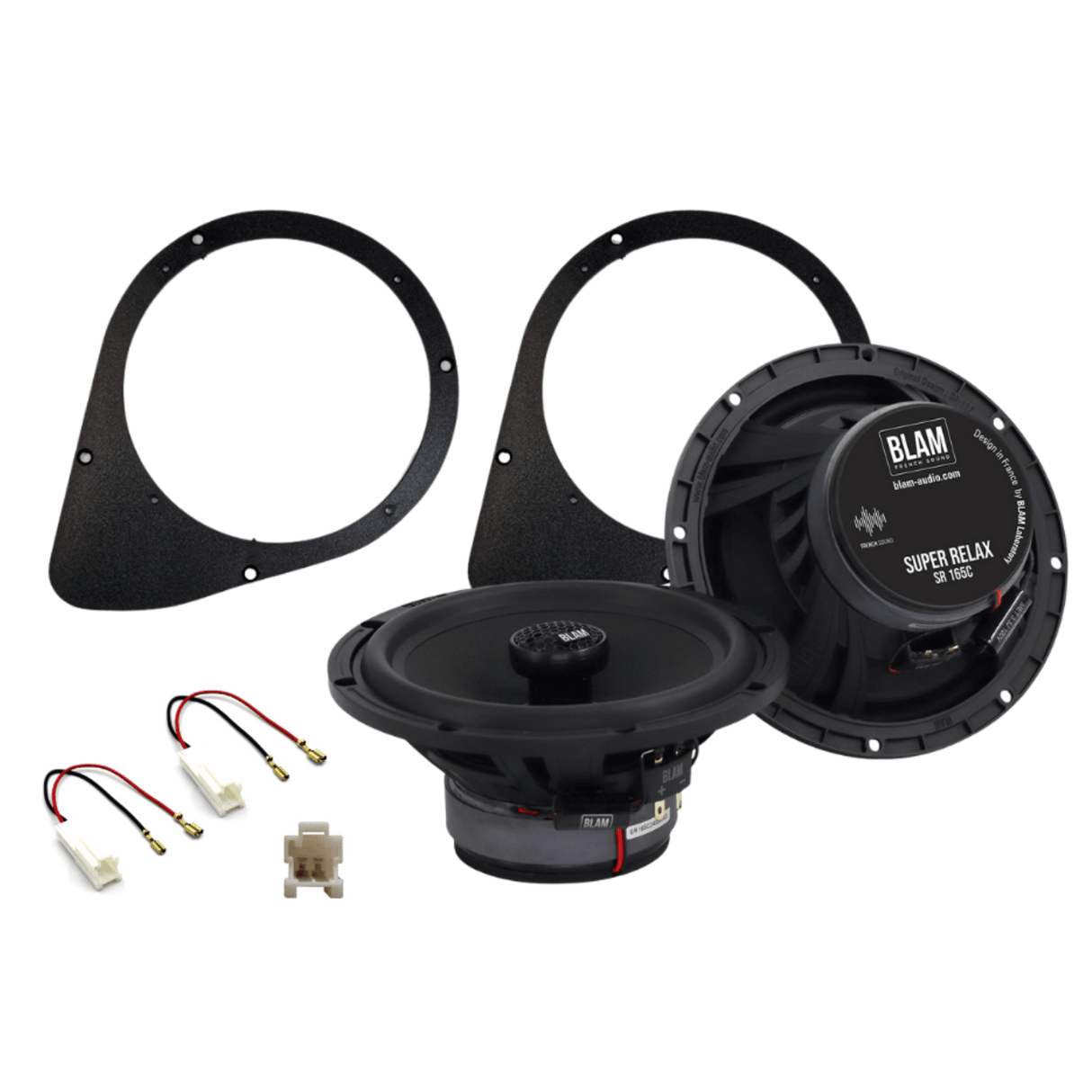 BLAM Car Specific Upgrades BLAM RELAX 165RC Rear Side Hatch Coaxial Speaker Upgrade Kit for Abarth/Fiat 500 (2008-2016) - SFK-FIA2-RC165