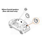 BLAM BLAM RELAX 165RC Rear Side Hatch Coaxial Speaker Upgrade Kit for Abarth/Fiat 500 (2008-2016) - SFK-FIA2-RC165