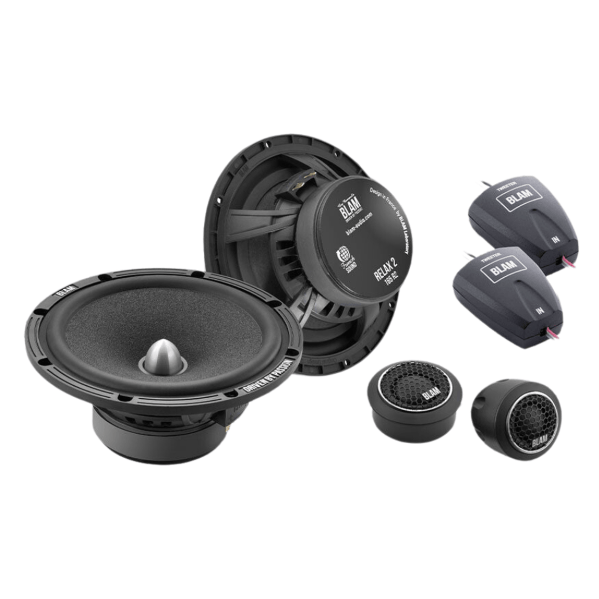 BLAM BLAM RELAX 165RS Front Door Component Speaker Upgrade Kit for Ford EcoSport (2013-2019) - SFK-FOR2-RS165