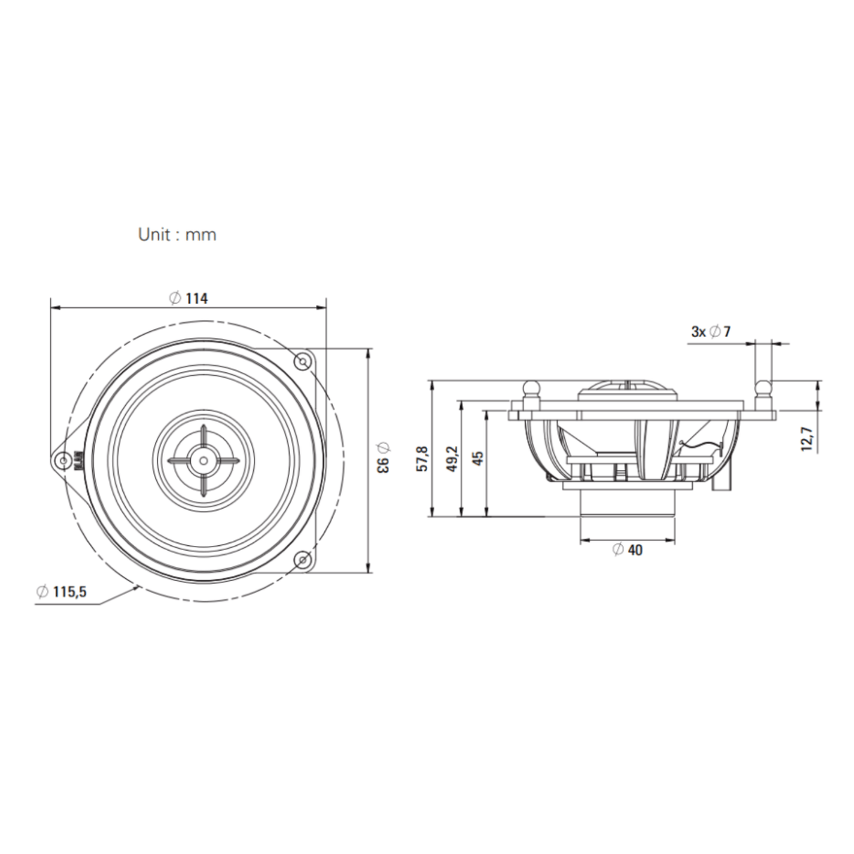 BLAM Car Speakers BLAM Relax BL-100MNC Mercedes Benz/ Tesla 3 100mm (4 inch) 2-Way Coaxial Speakers (PAIR)