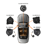 BLAM Car Speakers BLAM RELAX BL-100MNS Mercedes Benz/ Tesla 3 100mm (4 inch) 2-Way Component Speakers (PAIR)