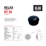 BLAM Car Speakers BLAM RELAX BL-100RFS 100mm (4inch) Hi-efficiency 2ohm, 2-Way Component Car Audio Speakers (PAIR)