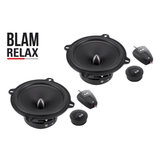 BLAM Car Speakers BLAM RELAX BL-130RFS 130mm (5.25") Hi-efficiency 2ohm 2-Way Component Car Audio Speakers (PAIR)