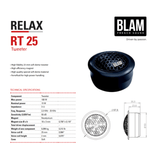 BLAM Car Speakers BLAM RELAX BL-200RS 200mm (8") Hi-efficiency 3ohm 2-Way Component Car Audio Speakers (PAIR)