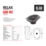 BLAM Car Speakers BLAM RELAX BL-690RC 6" x 9" 150W High-Efficiency 2-Way Coaxial Car Speakers