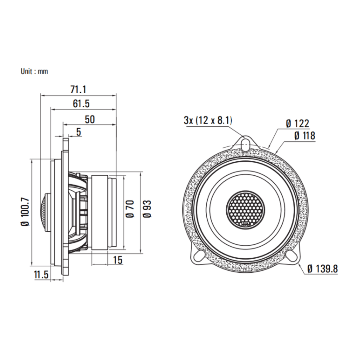 BLAM Car Speakers BLAM Relax BL-BM100FC 4" Coaxial Speaker Kit For BMW & MINI