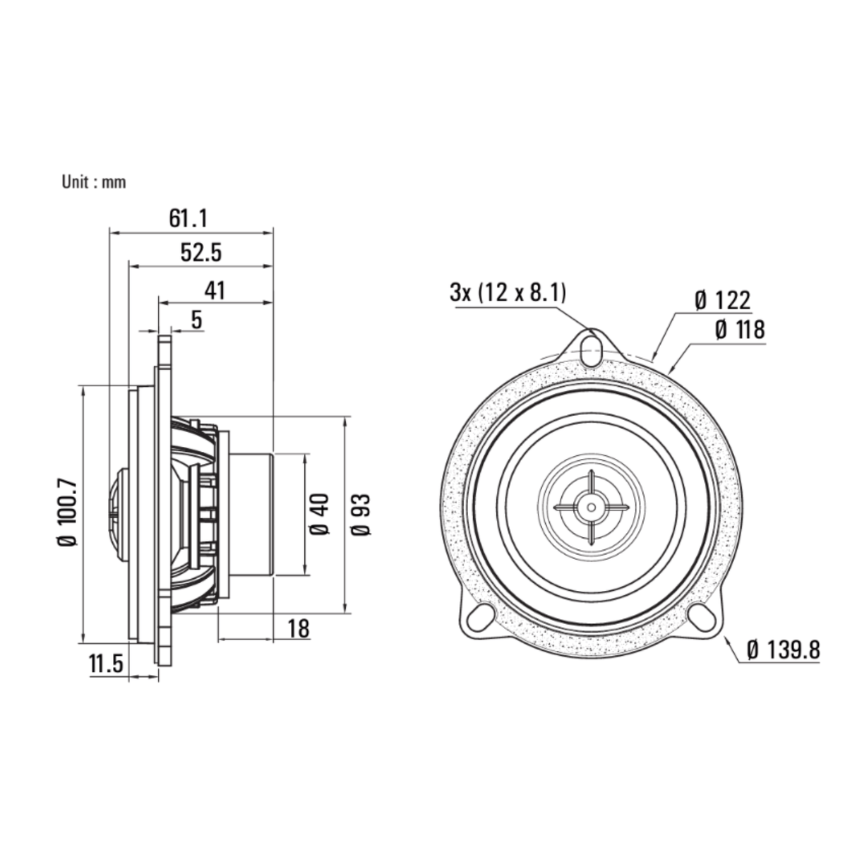 BLAM Car Speakers BLAM RELAX BL-BM100NC BMW and Mini 4" 2ohm 2-Way Coaxial Car Audio Speakers (PAIR)