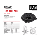 BLAM Car Speakers BLAM RELAX BL-BM100NC BMW and Mini 4" 2ohm 2-Way Coaxial Car Audio Speakers (PAIR)