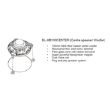 BLAM Car Speakers BLAM RELAX BL-MB100CENTER Mercedes Benz 100mm (4") Dual-Voice Coil Centre Channel Speaker