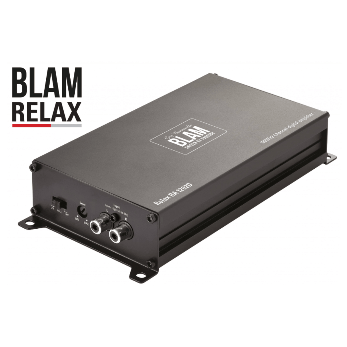 BLAM 2 Channel Amp BLAM RELAX BL-RA1202D Ultra-compact Class-D 2-Channel (2x80W or 2x120W) Amplifier