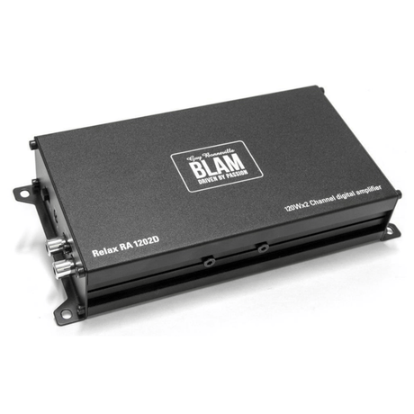 BLAM 2 Channel Amp BLAM RELAX BL-RA1202D Ultra-compact Class-D 2-Channel (2x80W or 2x120W) Amplifier