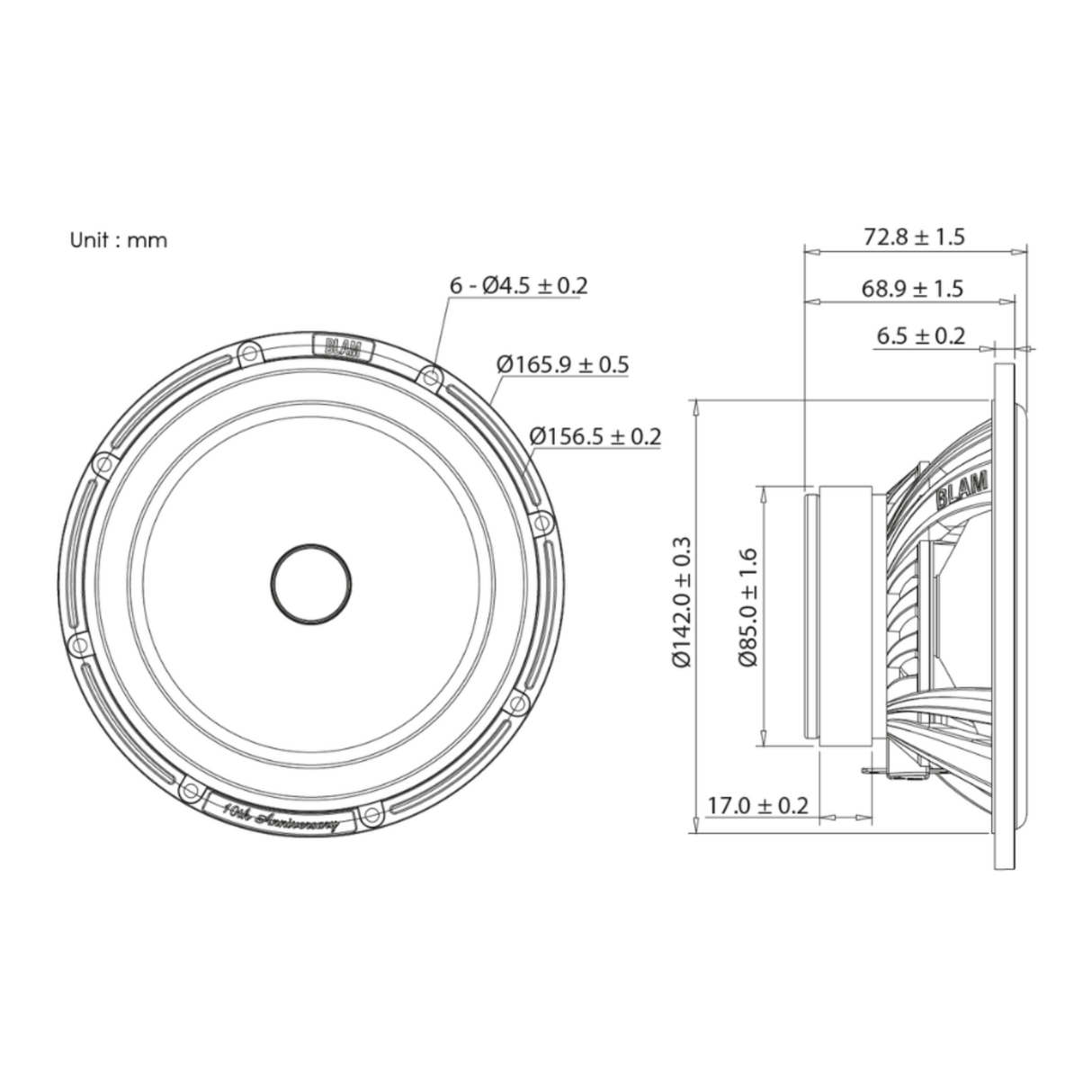 BLAM Car Specific Upgrades BLAM RELAX SFK-AUD1-RS165 Speaker Upgrade Kit for Audi