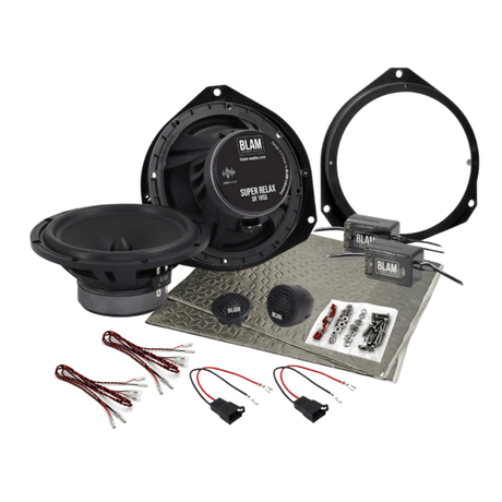 BLAM Car Specific Upgrades BLAM RELAX SFK-FIA1-RS165 Front Door Car Audio Speaker Upgrade Fitting Kit for Abarth/ Fiat 500 (2008-2016)