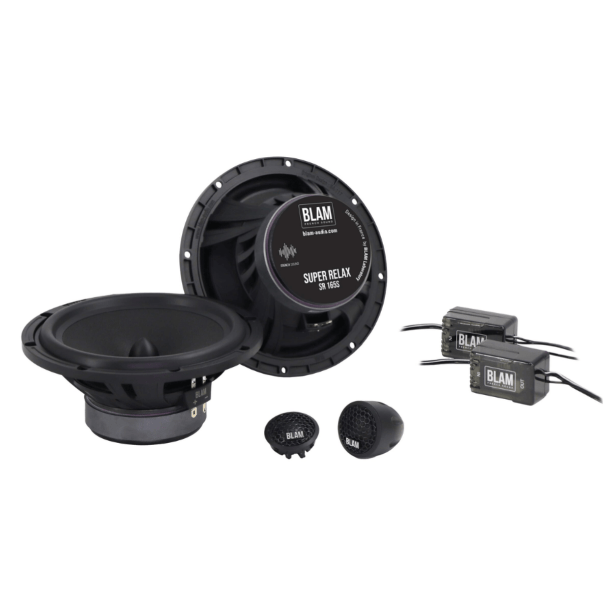 BLAM Car Specific Upgrades BLAM RELAX SFK-FIA1-RS165 Front Door Car Audio Speaker Upgrade Fitting Kit for Abarth/ Fiat 500 (2008-2016)