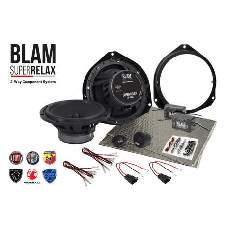 BLAM Car Specific Upgrades BLAM RELAX SFK-FIA1-RS165 Speaker Upgrade Kit for Abarth, Citroen, Fiat, Vauxhall