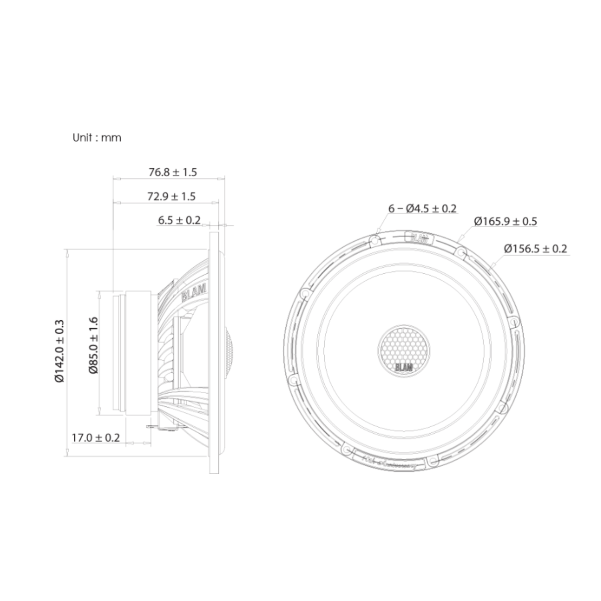 BLAM Car Specific Upgrades BLAM RELAX SFK-FOR2-RC165 Front/Rear Door Coaxial Speaker Upgrade Kit for Ford B-Max (2012-2018)