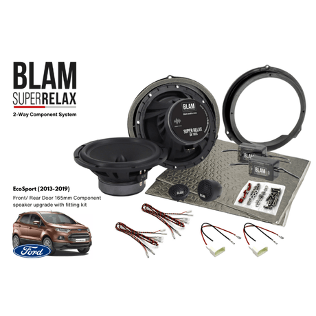 BLAM Car Specific Upgrades BLAM RELAX SFK-FOR2-RS165 Front Door Component Speaker Upgrade Kit for Ford EcoSport (2013-2019)