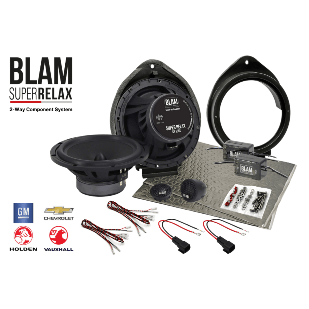 BLAM Car Specific Upgrades BLAM RELAX SFK-GM1-RS165 Speaker Upgrade Kit for GM (Chevrolet, Holden, Vauxhall)