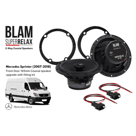 BLAM Car Specific Upgrades BLAM RELAX SFK-MERC1-RC165 Front Door Coaxial Speaker Upgrade Kit for Mercedes Sprinter W906 (2007-2018)