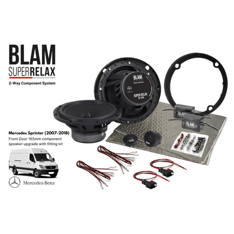 BLAM Car Specific Upgrades BLAM RELAX SFK-MERC1-RS165 Front Door Component Speaker Upgrade Fitting Kit for Mercedes Sprinter W906 (2007-2018)