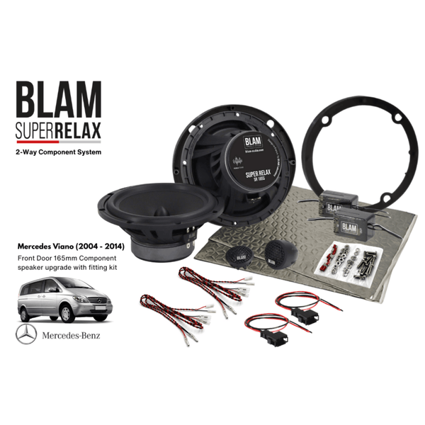 BLAM RELAX SFK-MERC1-RS165 Front Door Component Speaker Upgrade