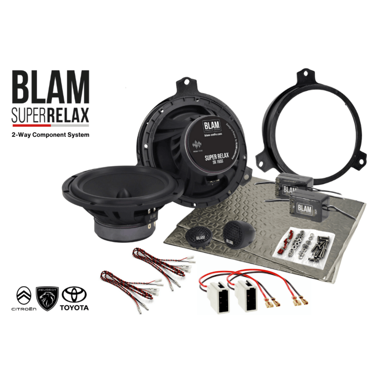 BLAM Car Specific Upgrades BLAM RELAX SFK-TOY3-RS165 Speaker Upgrade Kit for Toyota Aygo, Citroen C1, Peugeot 108