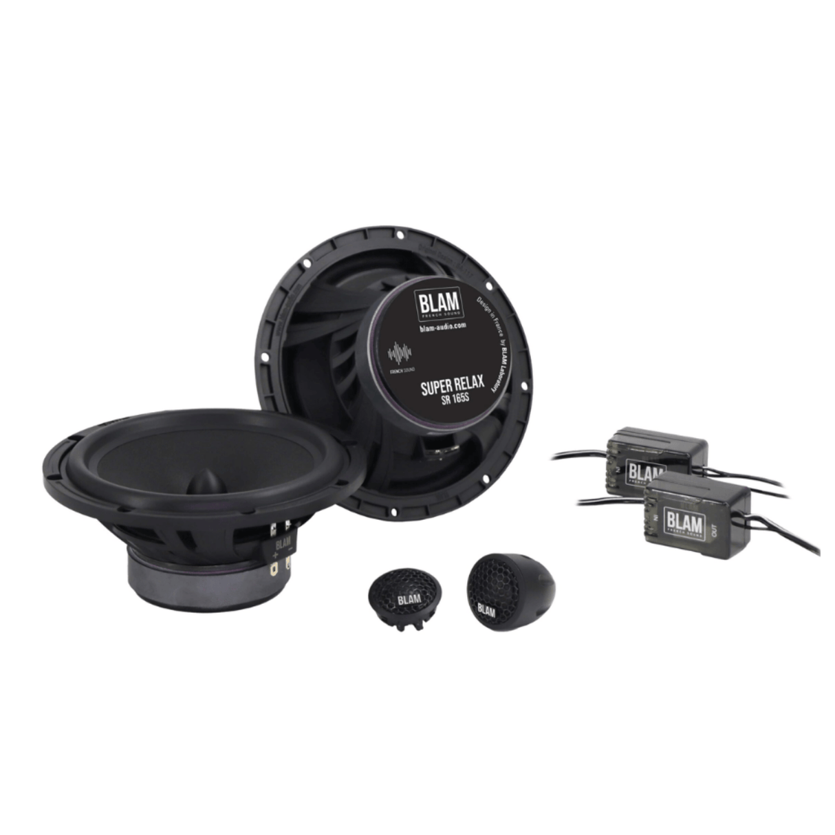BLAM Car Specific Upgrades BLAM RELAX SFK-VW3-RS165 Front Door Component Speaker Upgrade Fitting Kit for Volkswagen Crafter (2006-2016)