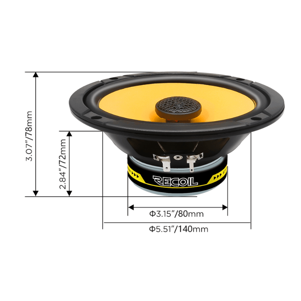 BLAM Car Specific Upgrades BLAM SFK-FOR2-RCX65 Coaxial Speaker Upgrade Fitting Kit For Ford EcoSport (2013-2019) Recoil RLX65 6.5" (165mm)