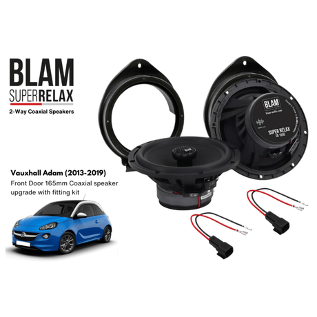 BLAM Car Specific Upgrades BLAM SFK-GM1-BLAM2 Super Relax SR165C Front Door Coaxial Speaker Upgrade Kit For Vauxhall Adam