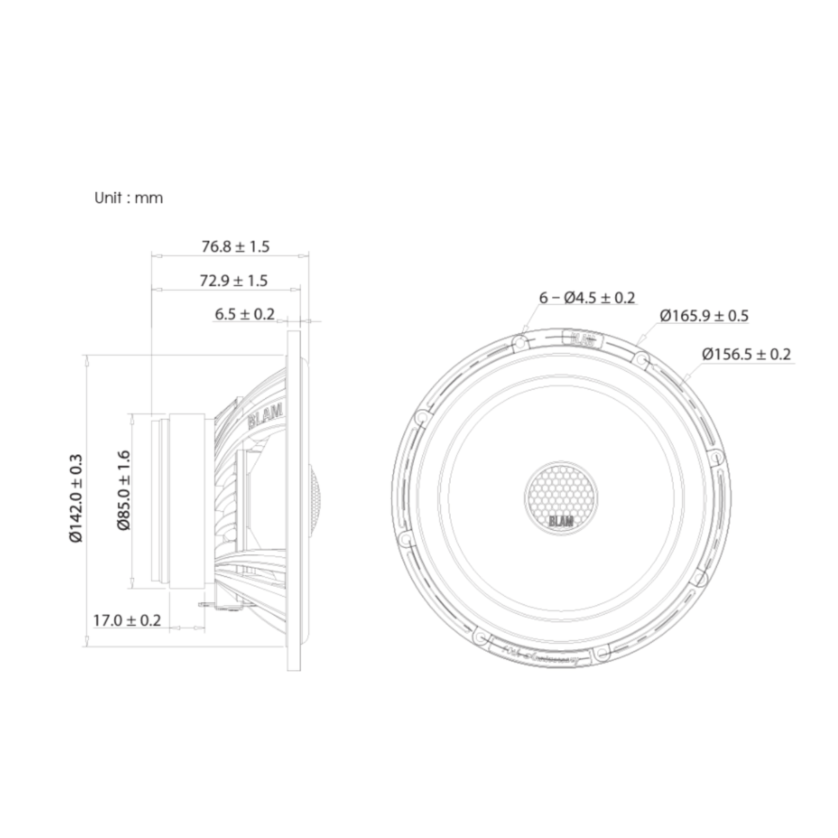 BLAM Car Specific Upgrades BLAM SFK-GM1-BLAM2 Super Relax SR165C Front Door Coaxial Speaker Upgrade Kit For Vauxhall Adam