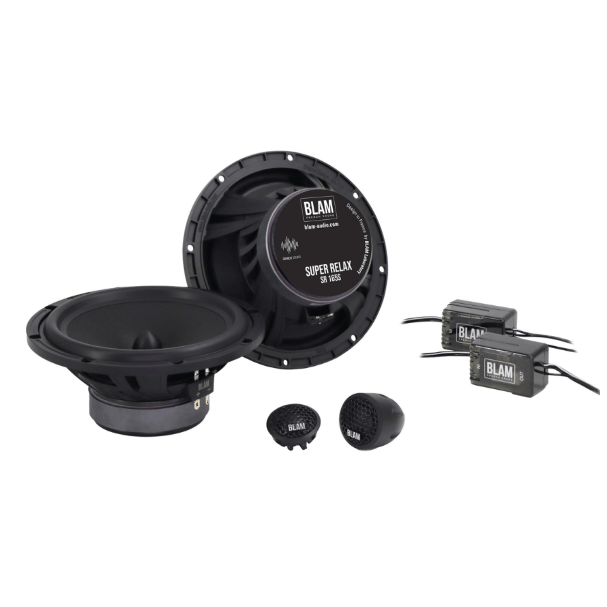 BLAM Car Speakers BLAM SFK-HON-RS165 2-Way Front Door Component Speaker Upgrade Kit for Honda Civic (2012–2017)