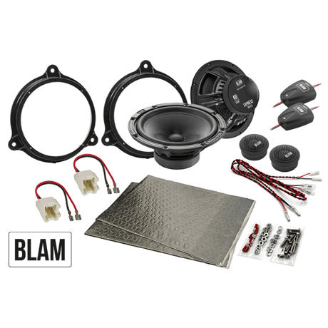 BLAM Car Speakers BLAM SFK-REN1-ES165 2-Way Front Door Component Speaker Upgrade Kit for Smart Fortwo & Forfour