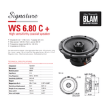 BLAM Car Speakers BLAM SIGNATURE S BL-S165.80C 6.5" 120W High-Sensitivity Car Audio Coaxial Speakers