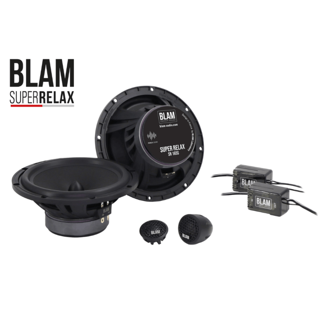 BLAM Car Speakers BLAM Super Relax SR165S 16.5cm/ 165mm (6.5") Hi Sensitivity 3ohm 2-Way Component car speakers