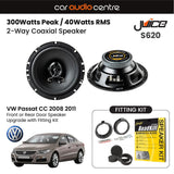 Car Audio Centre Juice 6.5" 165mm 300W Front or Rear Door Speaker Upgrade for VW Passat CC 2008-2011