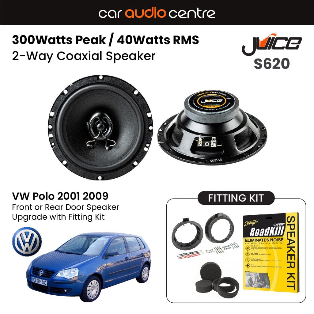 Juice 165mm 300W Front or Rear Door Speaker Upgrade for VW