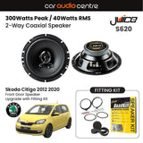 Car Audio Centre Juice 6.5" 165mm 300W Speaker Upgrade Kit for Skoda Citigo (2012-2020)