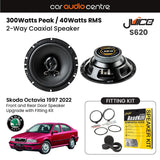 Car Audio Centre Juice 6.5" 165mm 300W Speaker Upgrade Kit for Skoda Octavia (1997-2022)