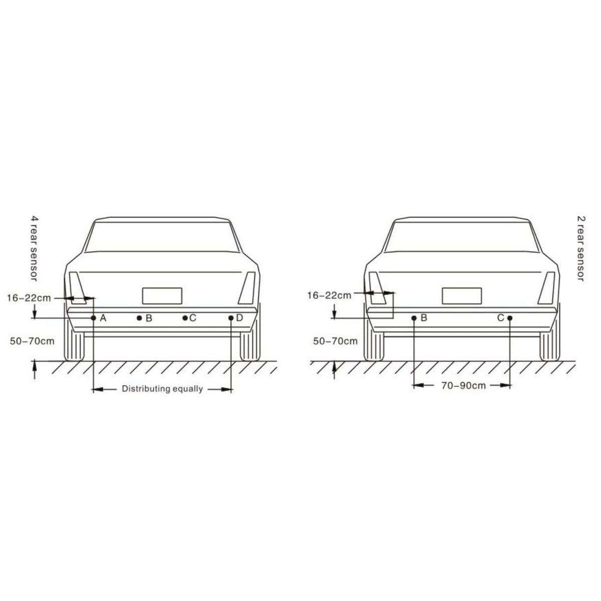 Celsus Parking Sensors Celsus PS5700 Parker Sensors Rear 4 Eye With Buzzer (Black Matt)